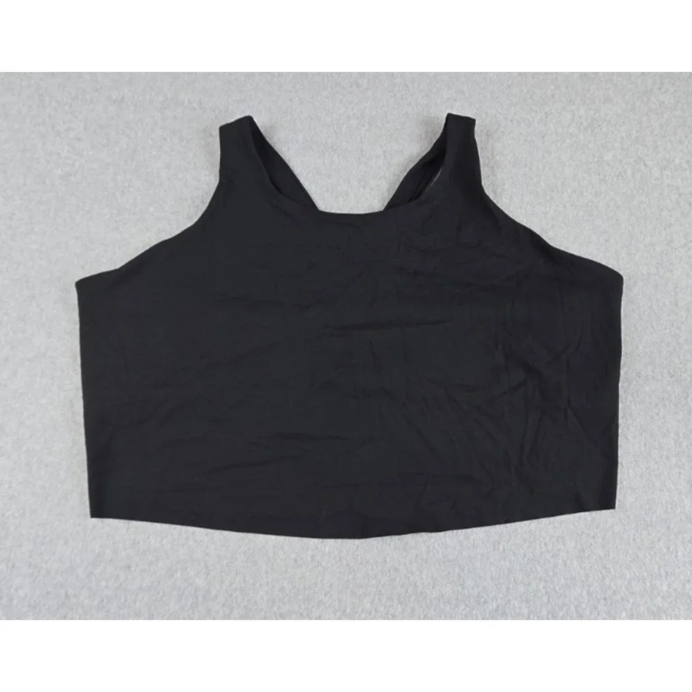 Nike Yoga Luxe Womens ‎ Size 3X Shelf Bra Cropped DriFit Tank Black NWT